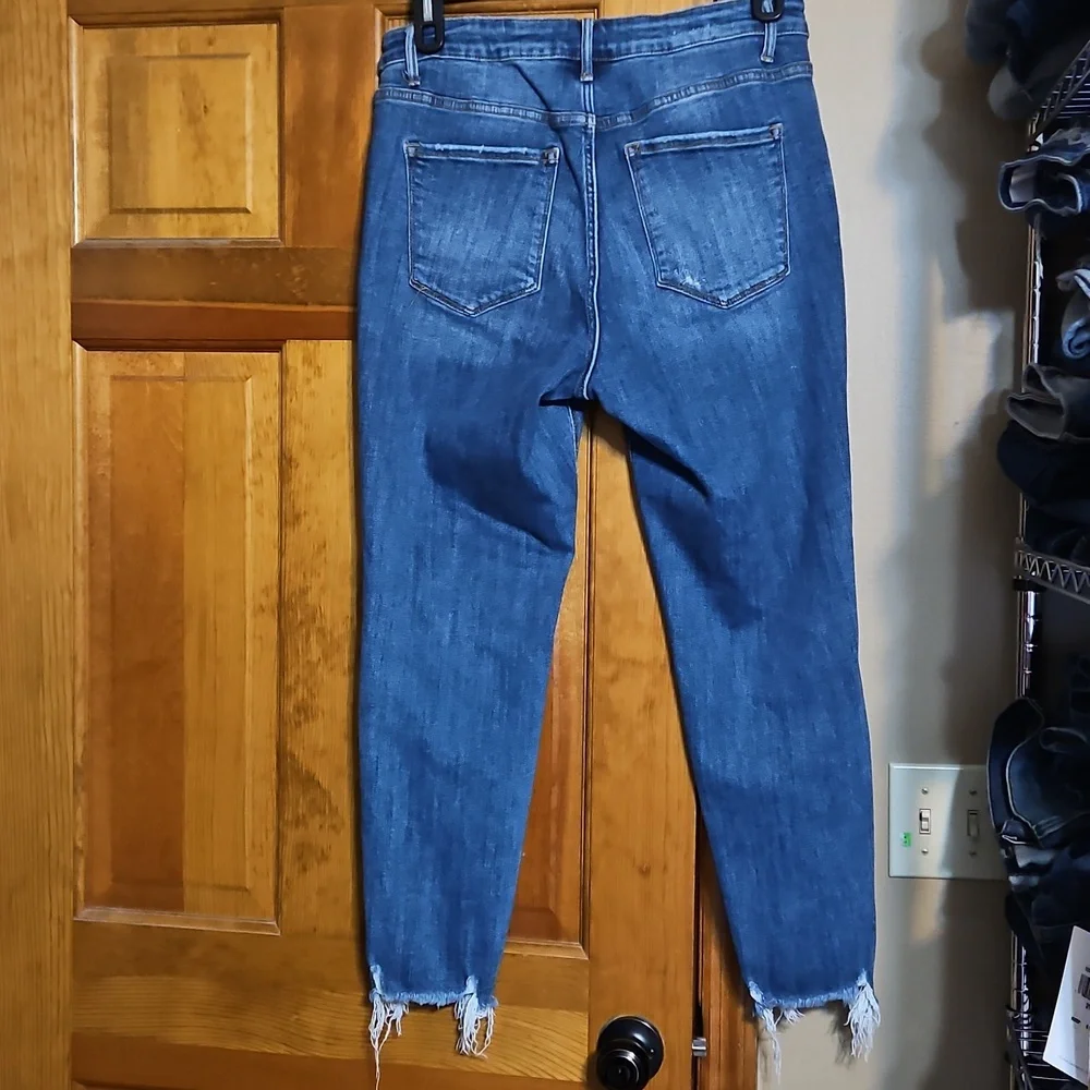Women's Blue Ankle Cropped Jeans - Picture 6 of 12